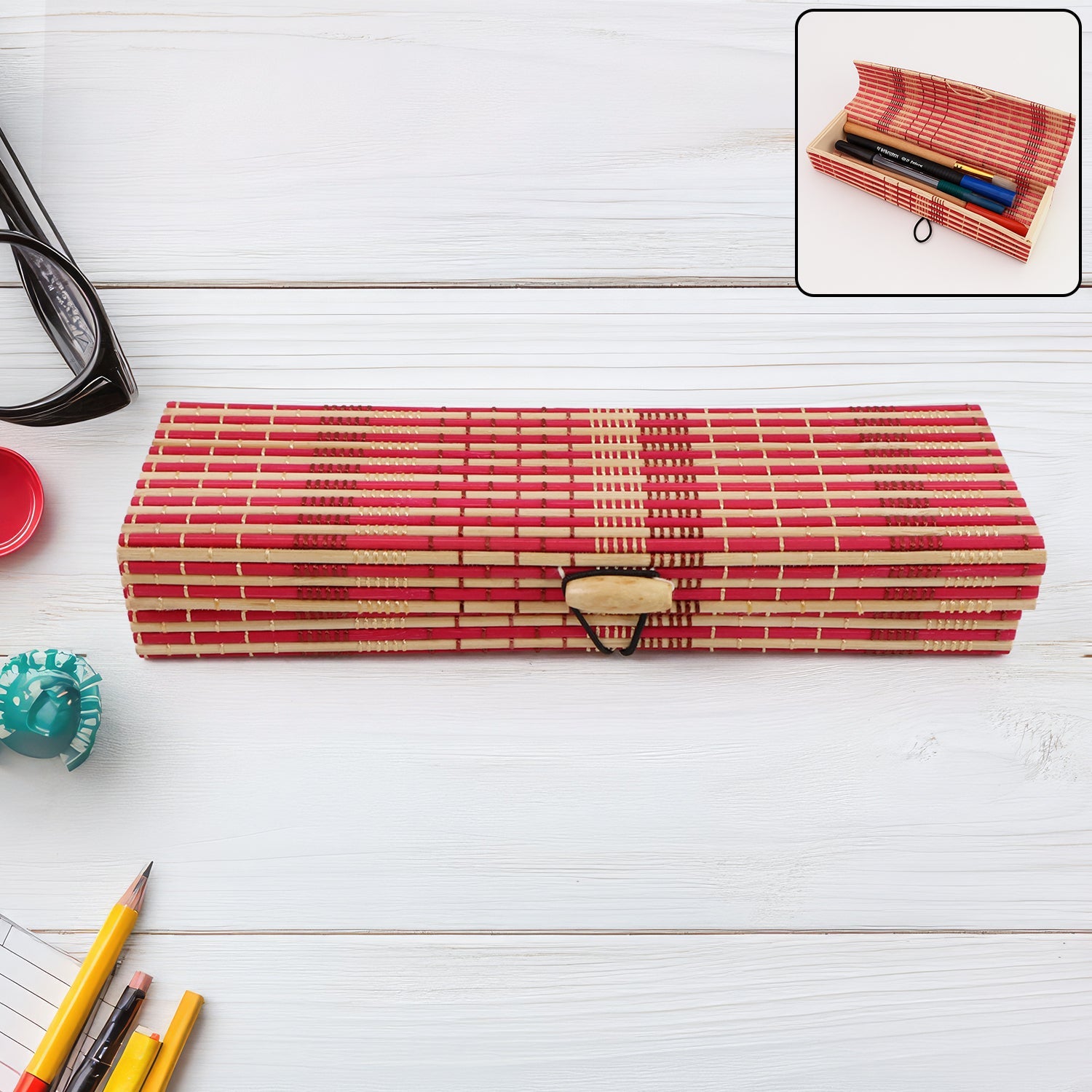 Decorative Bamboo Mat Organizer Box Decorative Bamboo Mat Organizer Box